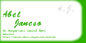 abel jancso business card