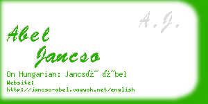 abel jancso business card